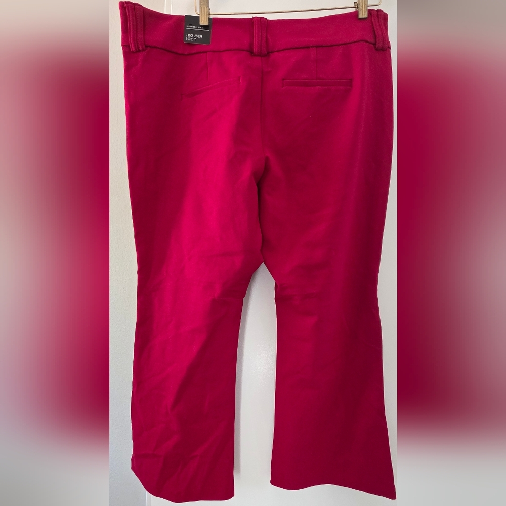High-Rise Fuchsia Stretch Trousers for Women